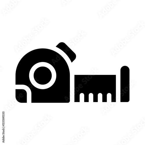 measuring tape glyph icon