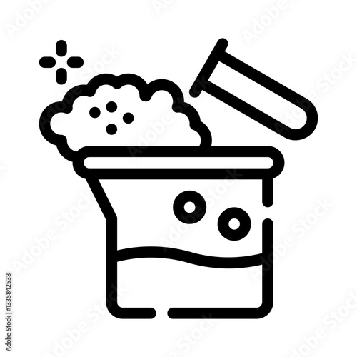 chemical reaction line icon