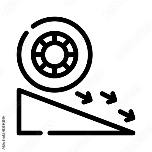 gravitational force line icon