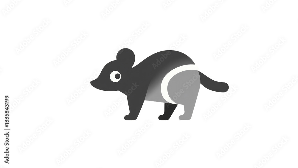 Fototapeta premium Minimalist Abstract Mouse Logo