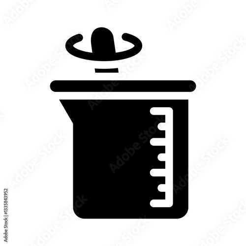 beaker glyph icon