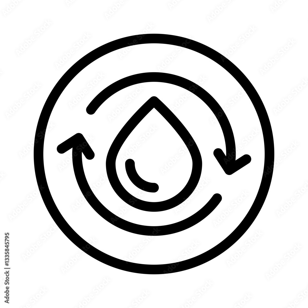 water conservation line icon water conservation line icon