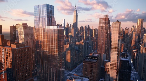 Cinematic animation of iconic city scenes
