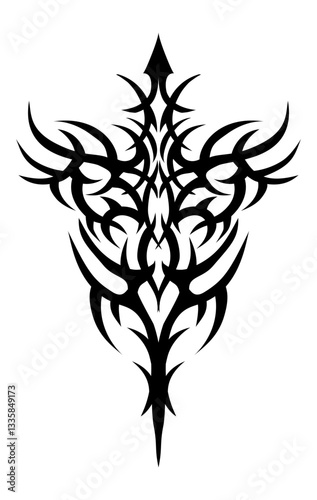 Neo tribal tattoo design, cybersigilsm tattoo design