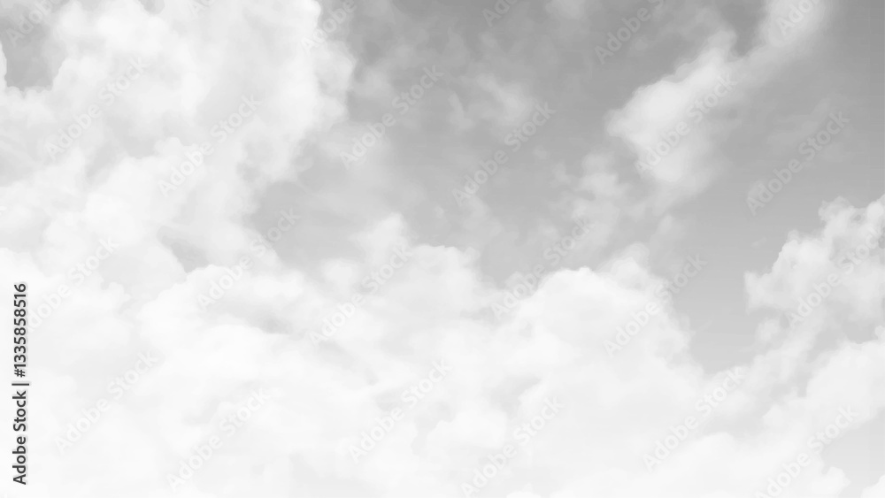 A gray sky with clouds. Stormy clouds background. Dark grey sky before the rain. Grey texture. Gray cloudy sky. Thunder sky.