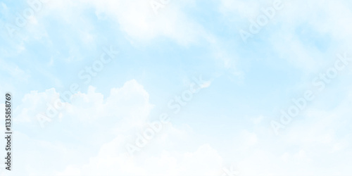 Beautiful blue sky clouds for background. Sky clouds background. Fluffy white clouds in sky
