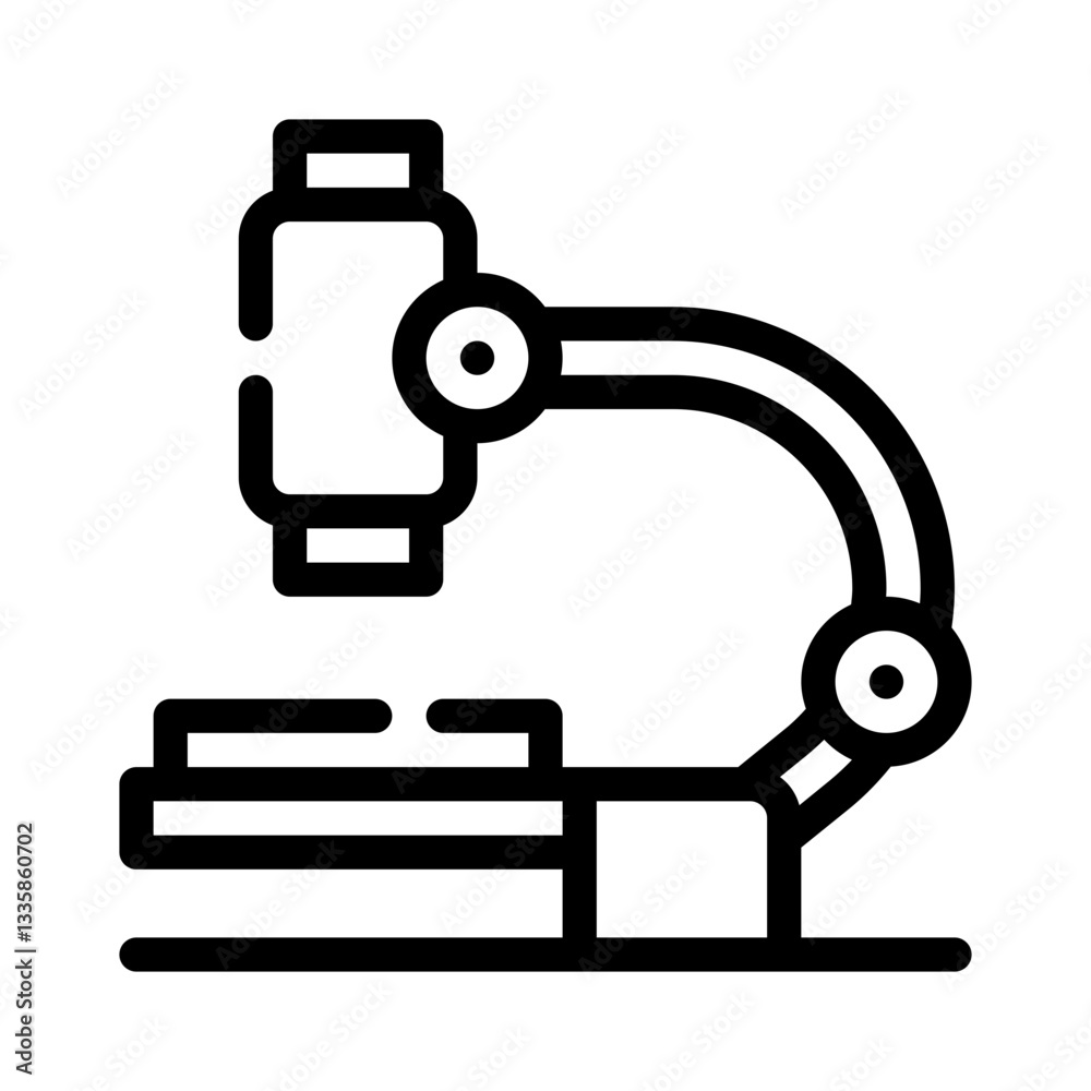 microscope line icon microscope line icon