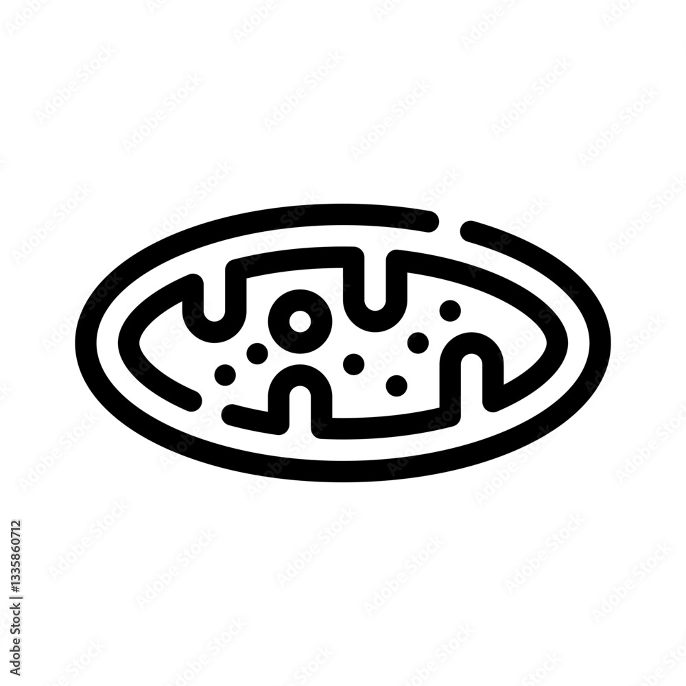 mitochondria line icon mitochondria line icon