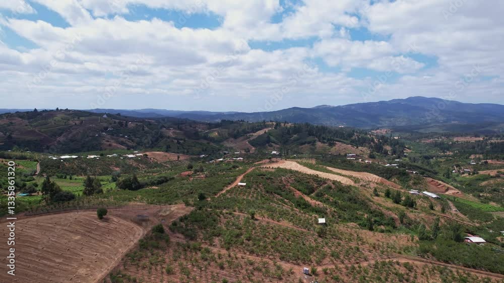 Aerial drone photography of rural areas, countryside and forest in the Quillon region of Ñuble Aerial drone photography of rural areas, countryside and forest in the Quillon region of Ñuble
