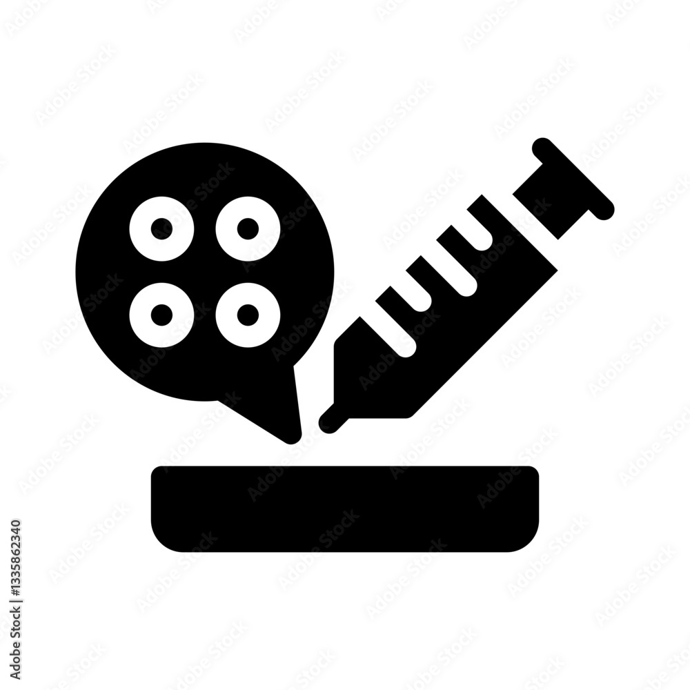 Naklejka premium stem cell glyph icon