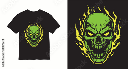 Graffiti skull graphic vector t-shirt design