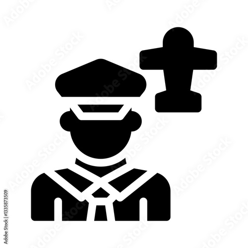 pilot glyph icon