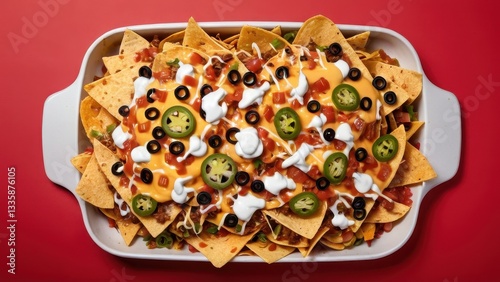 Wallpaper Mural  Indulge in a tantalizing feast of ultimate nachos brimming with cheese and vibrant toppings Torontodigital.ca