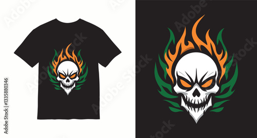Graffiti skull graphic vector t-shirt design