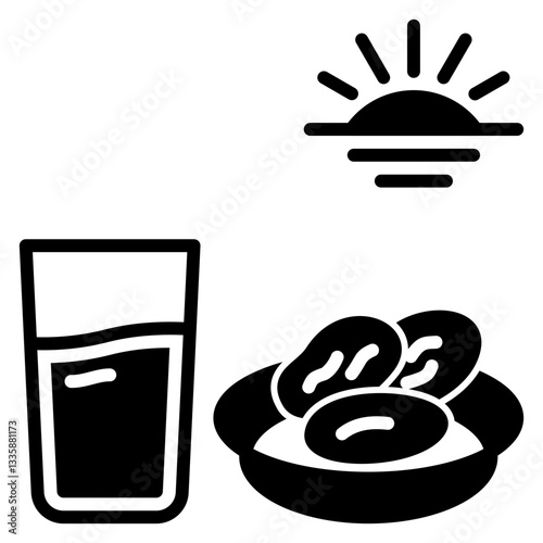 time to break the fast. Breaking the fast with water and 3 dates is the sunnah of the Prophet