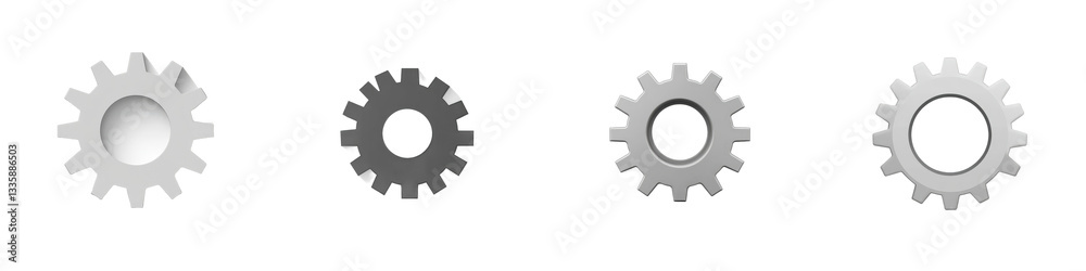 Isolated gears in different styles, isolated on black, illustrating mechanical and technical concepts isolated on white or transparent Isolated gears in different styles, isolated on black, illustrating mechanical and technical concepts isolated on white or transparent
