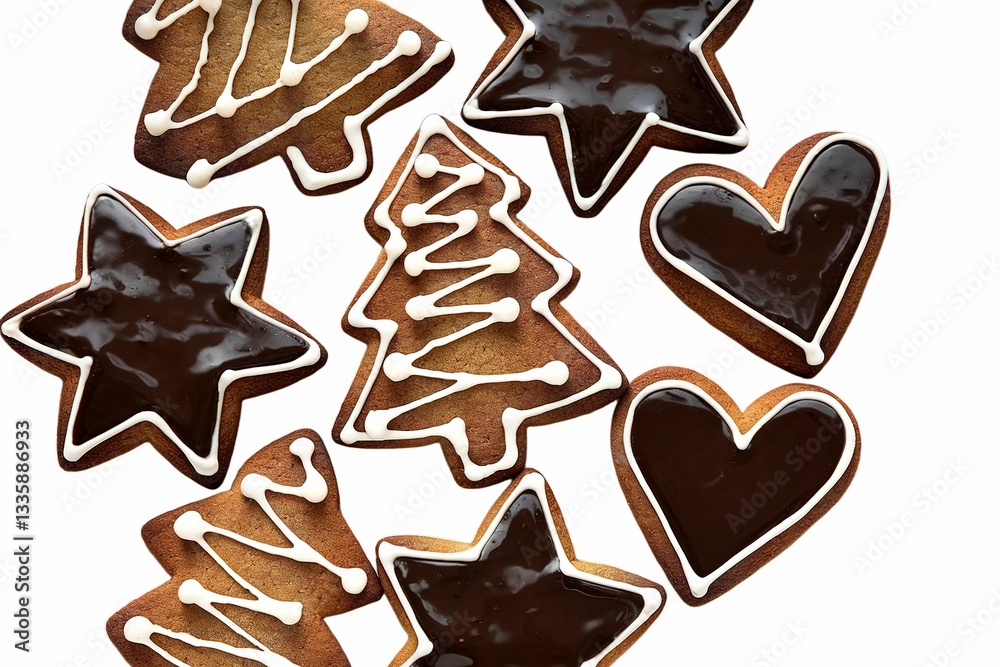 A photo of gingerbread cookies A photo of gingerbread cookies