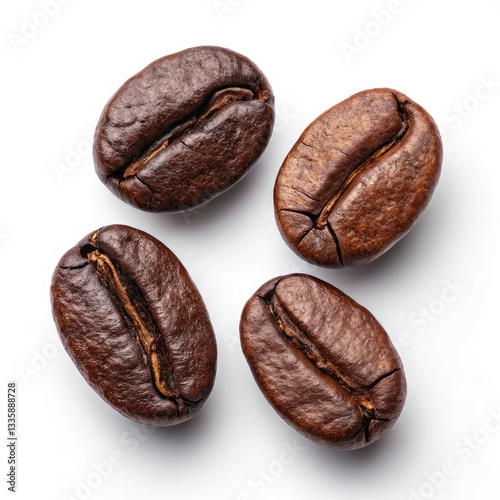 Wallpaper Mural coffee beans isolated on white background Torontodigital.ca