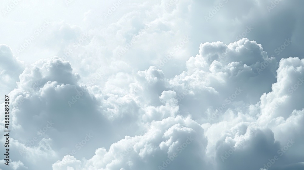 Soft and Fluffy Clouds on a Dreamlike White Background Soft and Fluffy Clouds on a Dreamlike White Background