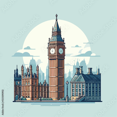 big ben vector illustration