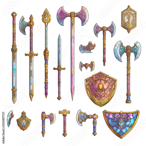 Weapon materials in the game