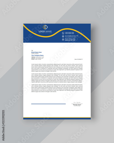 modern business Letterhead template