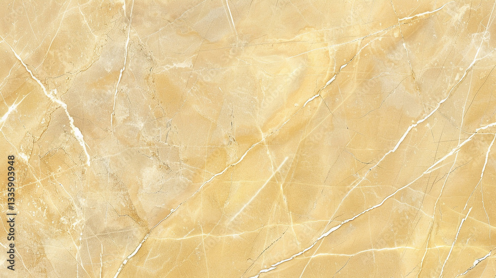 Fototapeta premium Golden Flint marble, soft yellow ochre with golden veining, warm and refined for luxurious interiors