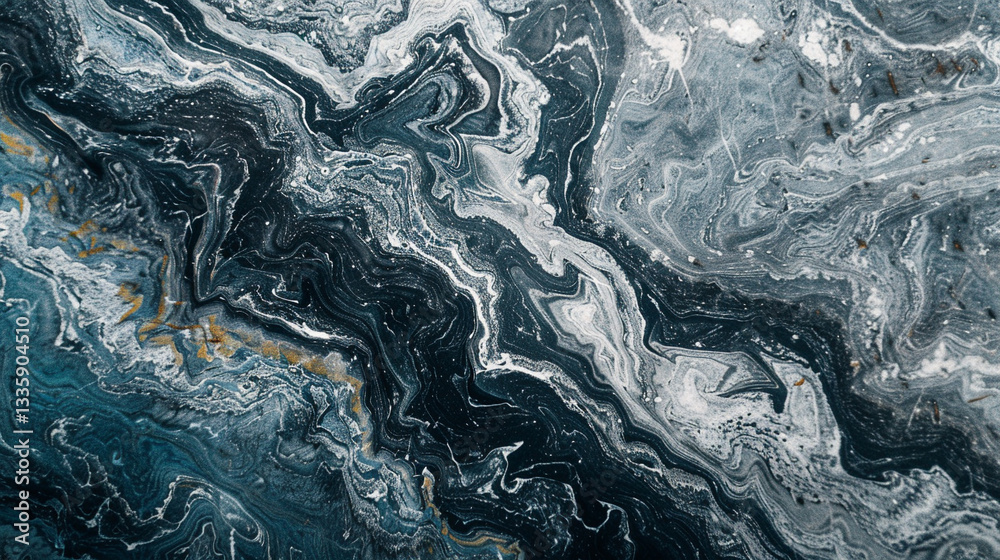 Fototapeta premium Hudson Slate marble, dark charcoal base with soft silver veining, bold and modern for industrial aesthetics