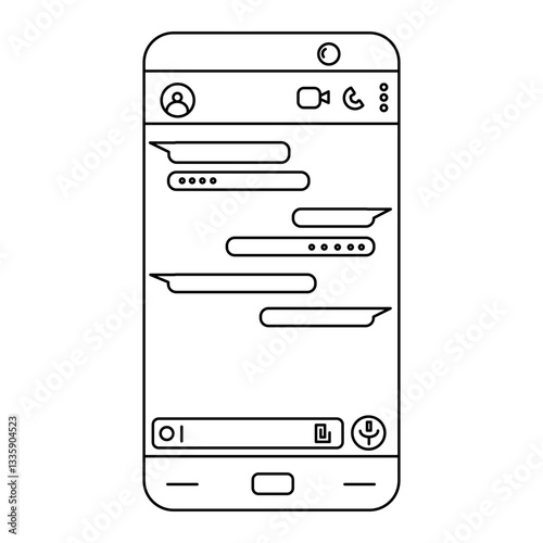 whatsapp message screen display on cellphone