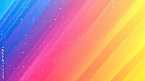 Rainbow Stripes Background, Abstract Design
