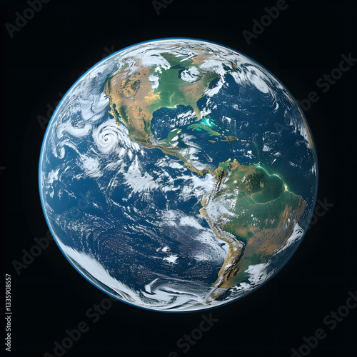 Earth View from Space – Western Hemisphere photo
