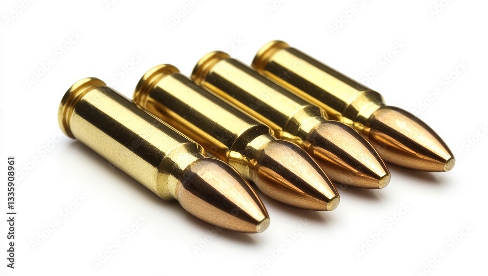 Naklejka premium 戦闘をイメージさせる金色の弾丸