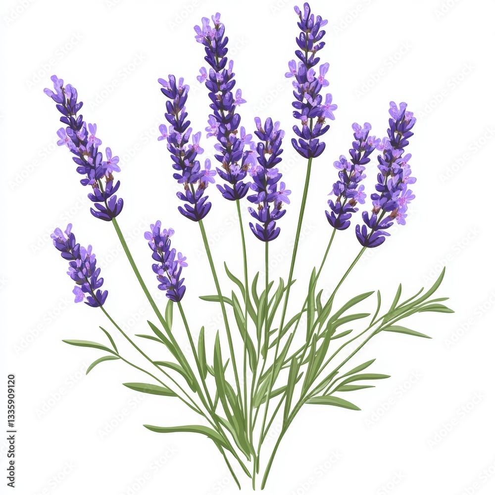 Fototapeta premium A vibrant cluster of lavender blossoms