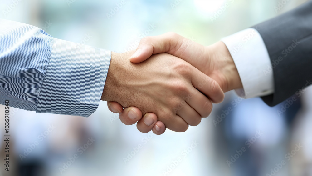 handshake between two professionals, symbolizing agreement, partnership and successful business negotiations handshake between two professionals, symbolizing agreement, partnership and successful business negotiations