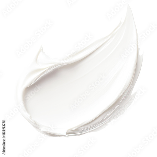 white cosmetic cream texture isolated on white or transparent background