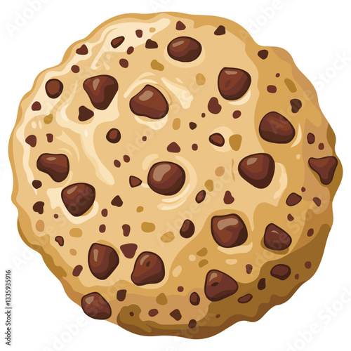 Cookies with Crumbs Icon Cartoon Vector Illustration