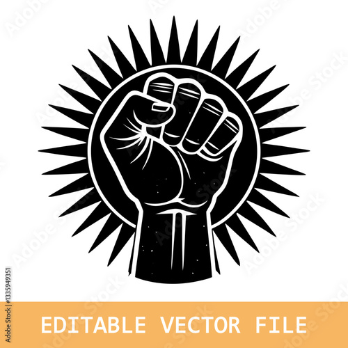 Symbol of the black freedom movement. Black lives matter. Movement for freedom and equality. Flat vector illustration.