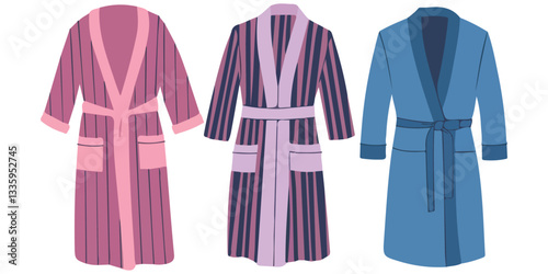 Bathrobe Icon Cartoon Vector Illustration on White Background