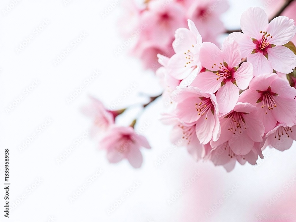 cherry blossom isolated on white cherry blossom isolated on white