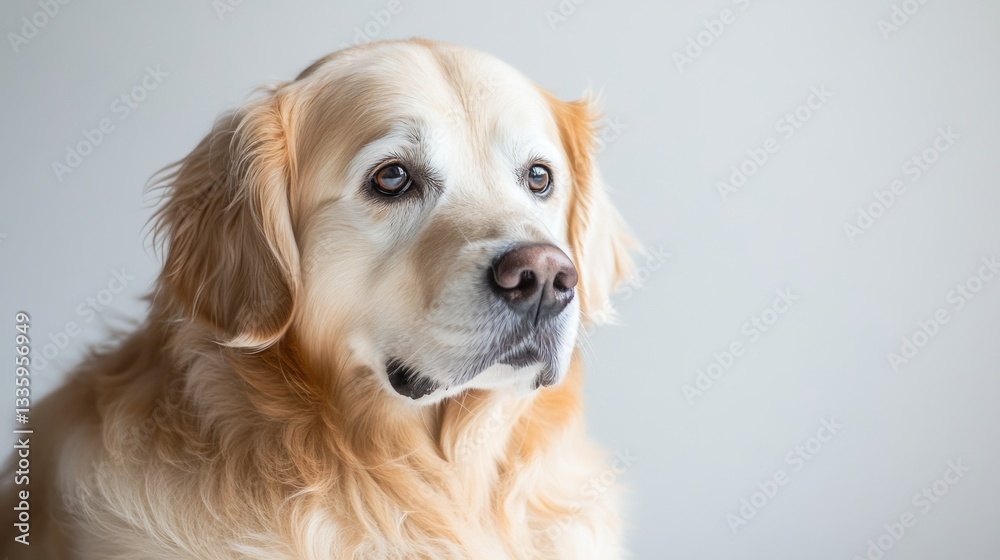 Golden Retriever Portrait: A Gentle Gaze in Soft Light, Capturing Canine Warmth and Simplicity
Golden Retriever Portrait: A Gentle Gaze in Soft Light, Capturing Canine Warmth and Simplicity