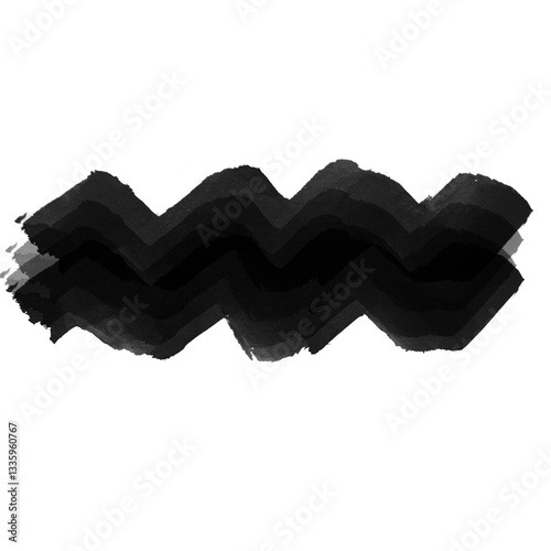 A Black Horizontal Rectangle on White Background Simple Minimalist Design Graphic Element