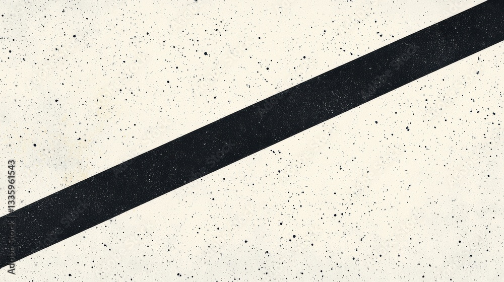Fototapeta premium A diagonal black stripe on a white background.
