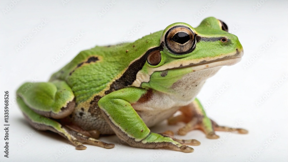 Naklejka premium African Tree Frog on studio background 