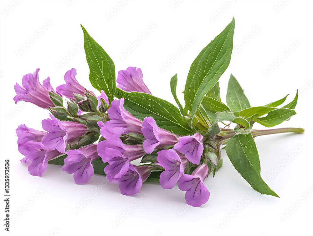 a hesperis (sweet rocket) isolated on a white background, a hesperis (sweet rocket) isolated on a white background,