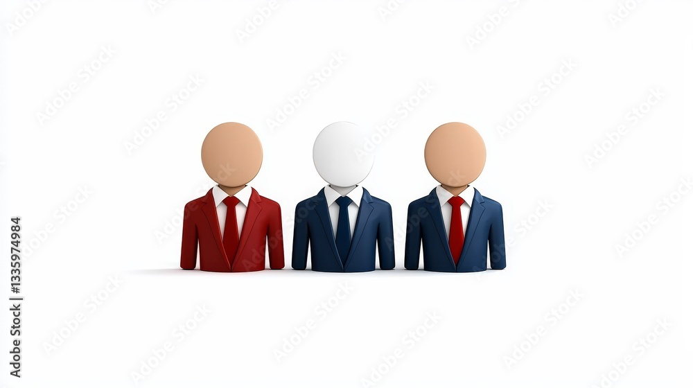Three men in suits, a portrait of professionalism, partnership, and success in business Three men in suits, a portrait of professionalism, partnership, and success in business