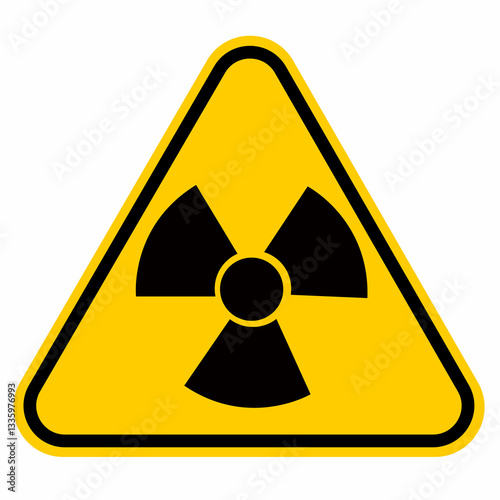 Radiation Hazard Symbol – High-Quality Nuclear Warning Sign Vector