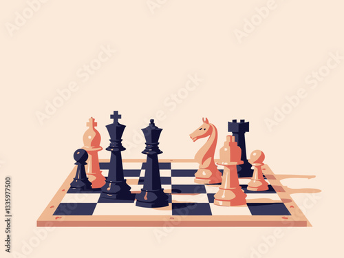 game Flat design chess background classic
