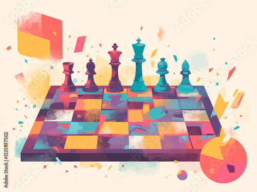  game Flat design chess background classic
