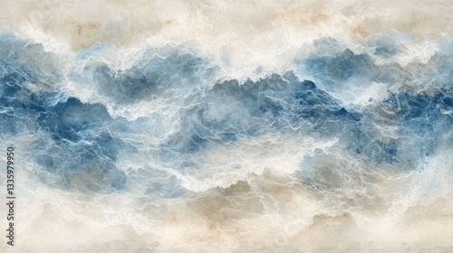 Abstract blue and beige marble texture.