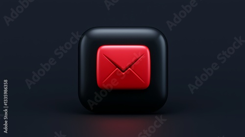 Striking red x icon on a black background, symbol of negation and closure in digital design